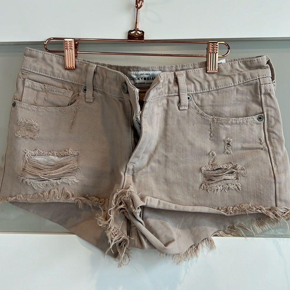Lucky Brand size 29 Cream Jean Shorts